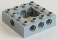 LEGO Technic - Stein / Brick 4 x 4 m. off. Mitte, hellgrau # 32324