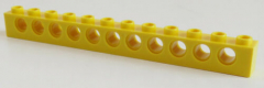 LEGO Technic - Stein / Brick 1 x 12 ( 2 Stück ), 11 Löcher, gelb # 3895