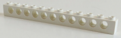 LEGO Technic - Stein / Brick 1 x 12 ( 2 Stück ), 11 Löcher, weiß # 3895