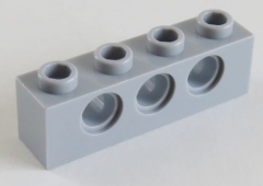 LEGO Technic - Stein / Brick 1 x 4 (4 Stück ), 3 Löcher, hell blaugrau # 3701