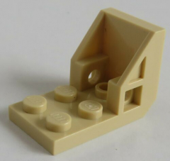 LEGO - Halter / Bracket (Space Seat) 2 x 2 - 2 x 2 (2 Stück), beige # 4598