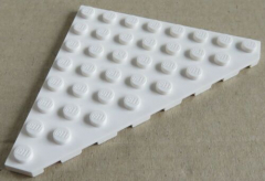 LEGO - Platte / Plate, Ecke 8 x 8 cut corner (2 Stück), weiß # 30504