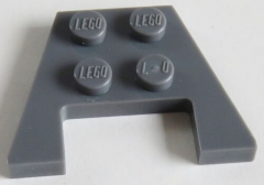 LEGO - Flügel - Platte / Wedge, Plate 3 x 4 (4 Stück), dunkel blaugrau # 4859