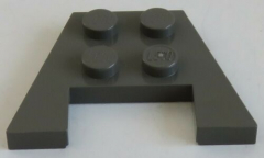 LEGO - Flügel - Platte / Wedge, Plate 3 x 4 (4 Stück), dunkelgrau # 4859