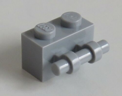 LEGO - Stein / Brick 1 x 2 mit Griff (6 Stück), hell blaugrau # 30236