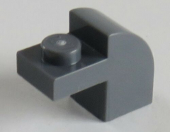 LEGO - Stein / Brick 1 x 2 x 1 1/3 abgerundet (4 Stück), dunkel blaugrau # 6091
