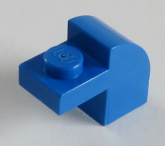 LEGO - Stein / Brick 1 x 2 x 1 1/3 abgerundet (4 Stück), blau # 6091
