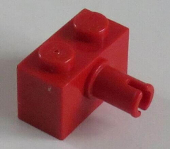 LEGO - Stein / Brick 1 x 2 mit Pin (10 Stück), rot # 2458