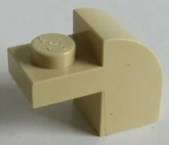 LEGO - Stein / Brick 1 x 2 x 1 1/3 abgerundet (4 Stück), beige # 6091