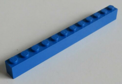 LEGO - Stein / Brick 1 x 12 (2 Stück), blau # 6112