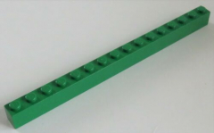 LEGO - Stein / Brick 1 x 16, grün # 2465