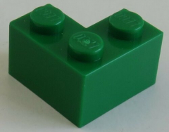 LEGO - Stein / Brick 2 x 2 Ecke (2 Stück), grün # 2357