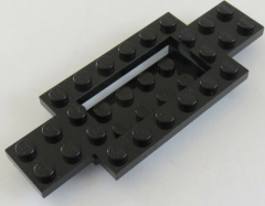 LEGO - Fahrgestell / Vehicle Base 4 x 10 x 2/3 (2 Stück) schwarz # 30029