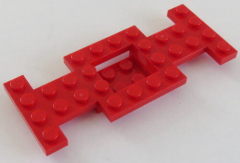 LEGO - Fahrgestell / Vehicle Base 4 x 10 x 2/3 ( 2 Stück ), rot # 4212b