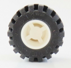 LEGO - Reifen / Tire 21 mm D x 12 mm mit Felge (12 Stück), weiß # 6014bc03