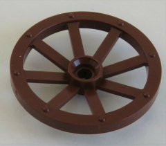LEGO Reifen / Tire - Speichenrad / Wagenrad 33 mm D (4 Stück), rotbraun # 4489b