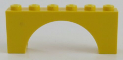 LEGO - Bogen / Arch 1 x 6 x 2 (2 Stück), gelb # 3307