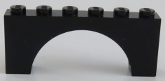 LEGO - Bogen / Arch 1 x 6 x 2 (2 Stück), schwarz # 3307