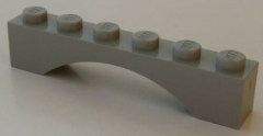 LEGO - Bogen / Arch 1 x 6 (2 Stück), hellgrau # 3455