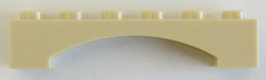 LEGO - Bogen / Arch 1 x 6 erhöht (4 Stück), beige # 92950