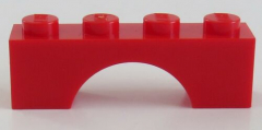 LEGO - Bogen / Arch 1 x 4 (6 Stück), rot # 3659