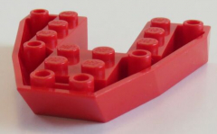 LEGO - Boot Rumpf / Bug / Bow Brick 6 x 6 x 1 (2 Stück), rot # 2626