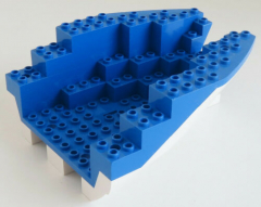 LEGO - Boot Rumpf / Boat Hull 14 x 12 x 5 1/3 (Heck), weiß # 6053c02