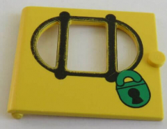 LEGO Fabuland - Tür / Door / Gittertür / Zellentür, gelb # fabak3pb03