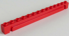 LEGO Garage - Stein 1 x 14 mit Schlitz für Rolltor, rot # 4217