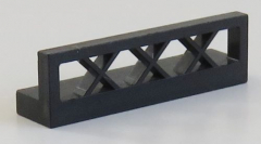 LEGO - Zaun / Fence 1 x 4 x 1 (4 Stück), schwarz # 3633