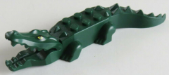 LEGO Tier / Wasser: Krokodil / Alligator / Crocodile, dunkelgrün # 18904c01pb01