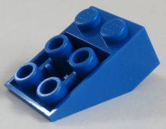 LEGO - Dachstein / Slope 33 3 x 2 invers / negativ m. Verb. (4 St), blau # 3747b