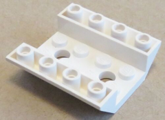 LEGO - 2 x Dachstein / Slope invers 45 4 x 4 doppelt - 2 Löcher, weiß # 72454