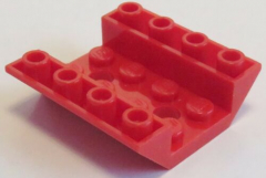 LEGO - 2 x Dachstein / Slope invers 45 4 x 4 doppelt - 2 Löcher, rot # 72454